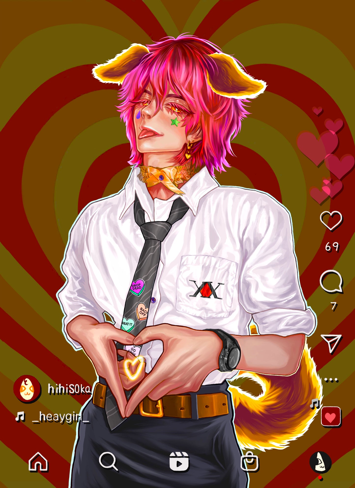 Valentine Magician (Post Card)