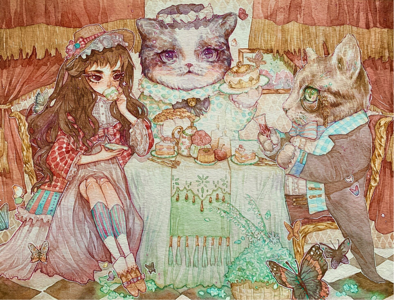 Cat’s Tea Time