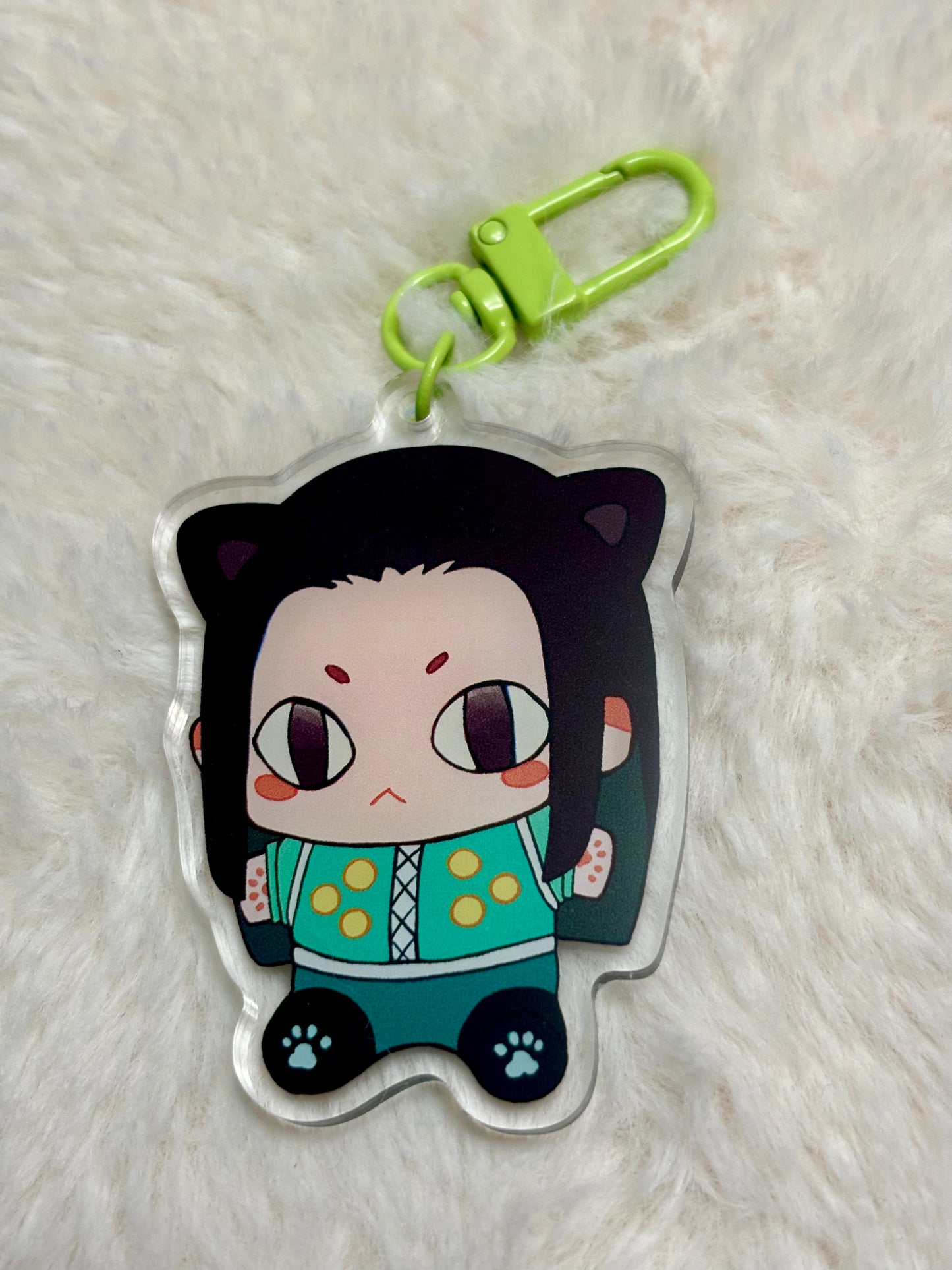 (4 inches)Mini-Kitty Assassin Keychain ( double-sided epoxy )