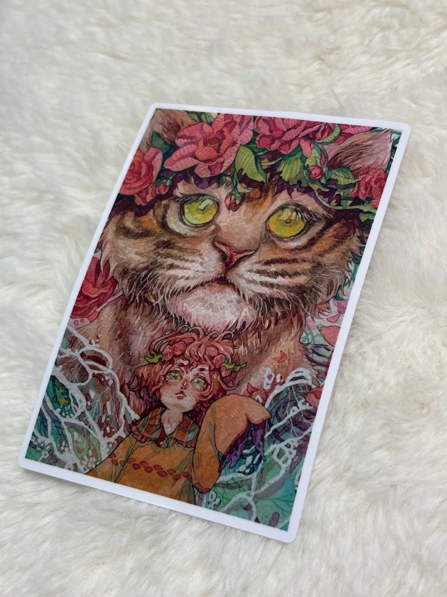 (4 inches)Original Sticker - Tiger Kitty